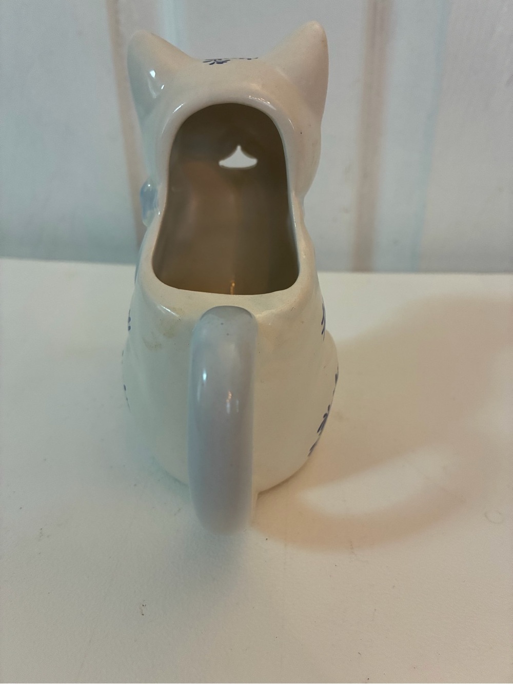 Delft Blue Elesva Ceramic Cat Creamer Pitcher Made in Holland Cottagecore - Picture 4 of 6